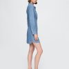 Mini abito chemisier in denim western