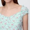 Mini abito con scollo a cuore e maniche a sbuffo