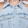Mini abito con scollo all’americana in denim Icon