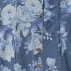 Mini abito floreale in denim