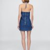 Mini abito in denim con scollo all’americana Mini abito in denim con scollo all’americana