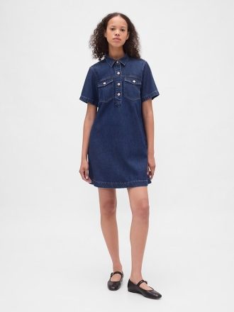 Mini abito in denim ultra morbido