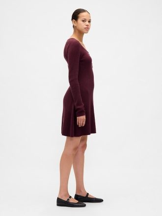 Mini abito in maglia a coste CashSoft
