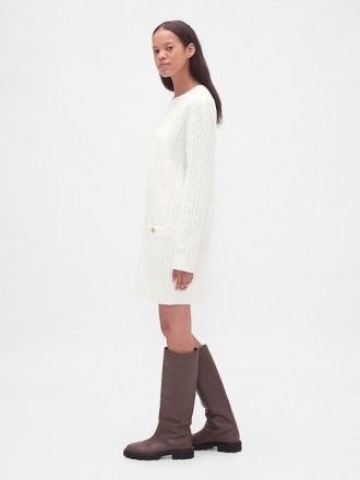 Mini abito in maglia a trecce CashSoft