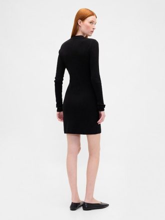 Mini abito in maglia con tasche a coste CashSoft