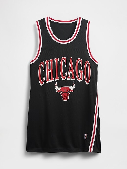 Mini abito in maglia riciclata dei Chicago Bulls NBA Mini abito in maglia riciclata dei Chicago Bulls NBA