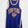 Mini abito in maglia riciclata dei New York Knicks NBA Mini abito in maglia riciclata dei New York Knicks NBA