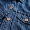 Mini abito popover a righe in denim ultrasoft