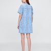 Mini abito popover floreale in denim ultra morbido Mini abito popover floreale in denim ultra morbido
