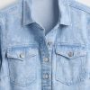 Mini abito popover floreale in denim ultra morbido Mini abito popover floreale in denim ultra morbido