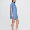 Mini abito popover in denim ultra morbido Mini abito popover in denim ultra morbido
