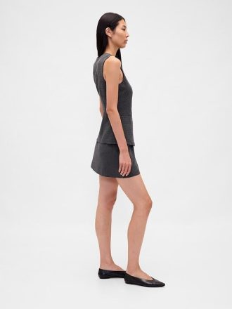 Mini gonna-pantalone a spina di pesce