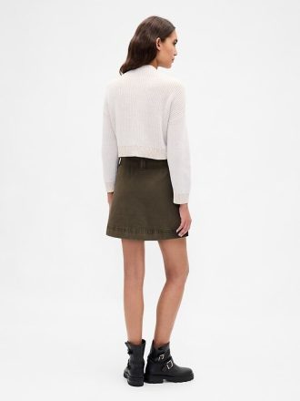 Mini gonna-pantalone con cintura