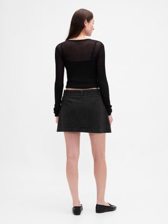 Mini gonna-pantalone con cintura