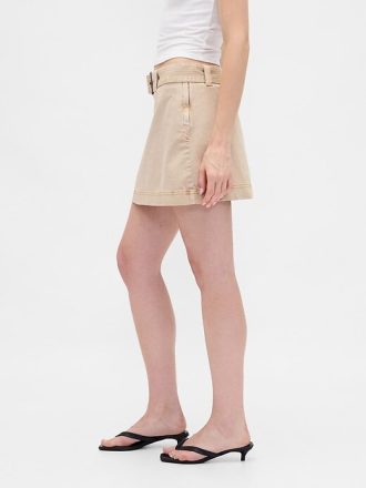 Mini gonna-pantalone con cintura