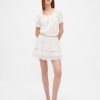 Mini gonna-pantalone con volant e occhielli Mini gonna-pantalone con volant e occhielli