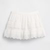 Mini gonna-pantalone con volant e occhielli Mini gonna-pantalone con volant e occhielli