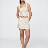 Mini gonna-pantalone in misto lino Mini gonna-pantalone in misto lino