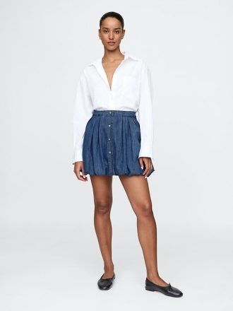 Minigonna in denim a bolle