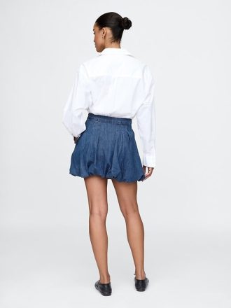 Minigonna in denim a bolle