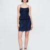 Minigonna in denim con occhielli Minigonna in denim con occhielli