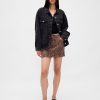Minigonna in denim leopardato Minigonna in denim leopardato