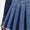 Minigonna in denim plissettato Minigonna in denim plissettato