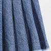 Minigonna in denim plissettato Minigonna in denim plissettato