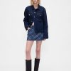 Minigonna in denim scozzese Minigonna in denim scozzese