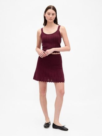 Minigonna in traforato 100% cotone