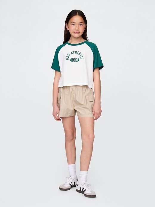 Pantaloncini cargo in popeline per bambini Pantaloncini cargo in popeline per bambini