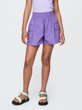 Pantaloncini cargo in popeline per bambini