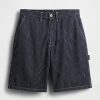 Pantaloncini da carpentiere a righe in denim larghi anni ’90 Pantaloncini da carpentiere a righe in denim larghi anni ’90