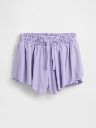 Pantaloncini da corsa con orlo a farfalla per bambini