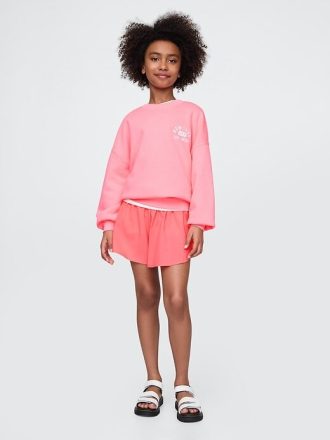 Pantaloncini da corsa per bambini ad asciugatura rapida con orlo a farfalla