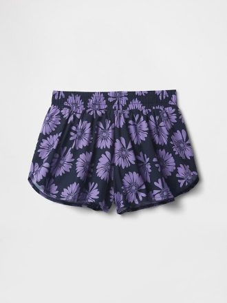 Pantaloncini da corsa per bambini ad asciugatura rapida con orlo a farfalla