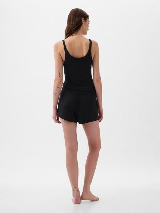 Pantaloncini da pigiama a costine mini rilassati