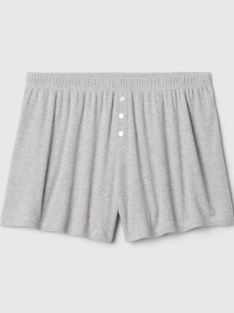 Pantaloncini da pigiama a costine mini rilassati