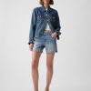 Pantaloncini da ragazza in denim a vita media da 5″ Pantaloncini da ragazza in denim a vita media da 5″