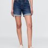 Pantaloncini da ragazza in denim a vita media da 5″ Pantaloncini da ragazza in denim a vita media da 5″