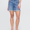 Pantaloncini da ragazza in denim a vita media da 5″ Pantaloncini da ragazza in denim a vita media da 5″