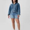 Pantaloncini da ragazza in denim a vita media da 5″ Pantaloncini da ragazza in denim a vita media da 5″