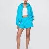 Felpa con cappuccio oversize in spugna francese con zip e zeppa Felpa con cappuccio oversize in spugna francese con zip e zeppa