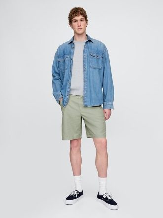 Pantaloncini Easy in lino e cotone da 9″