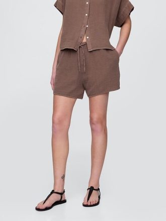 Pantaloncini facili in garza di cotone