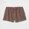 Pantaloncini facili in garza di cotone Pantaloncini facili in garza di cotone