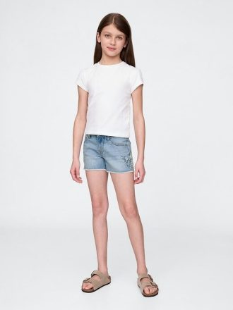 Pantaloncini in denim a vita bassa Stride per bambini