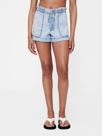 Pantaloncini in denim drappeggiato a vita alta GapStudio