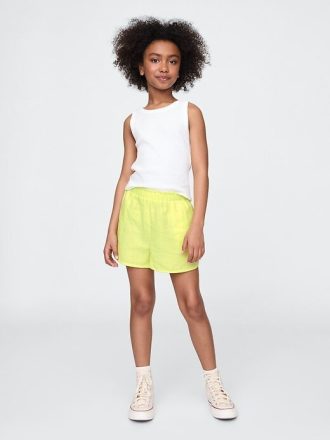 Pantaloncini in garza stropicciata per bambini