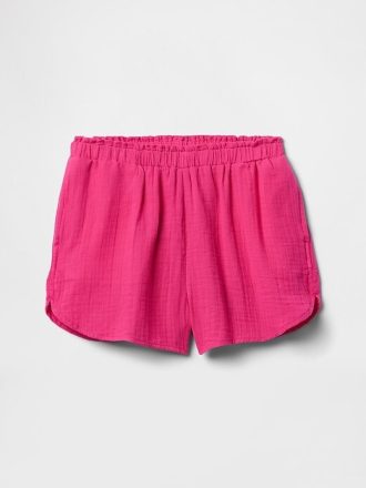 Pantaloncini in garza stropicciata per bambini
